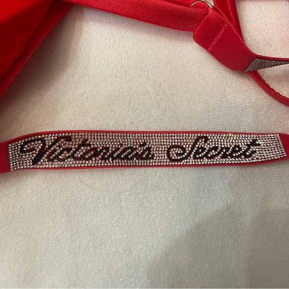 New! Victoria’s Secret Bling Shine Strap Plunge One Piece Swimsuit 3838 - Picture 4 of 9